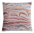 Bronte Velvet Pillow Bordeaux 22x22 Marbled Book Print