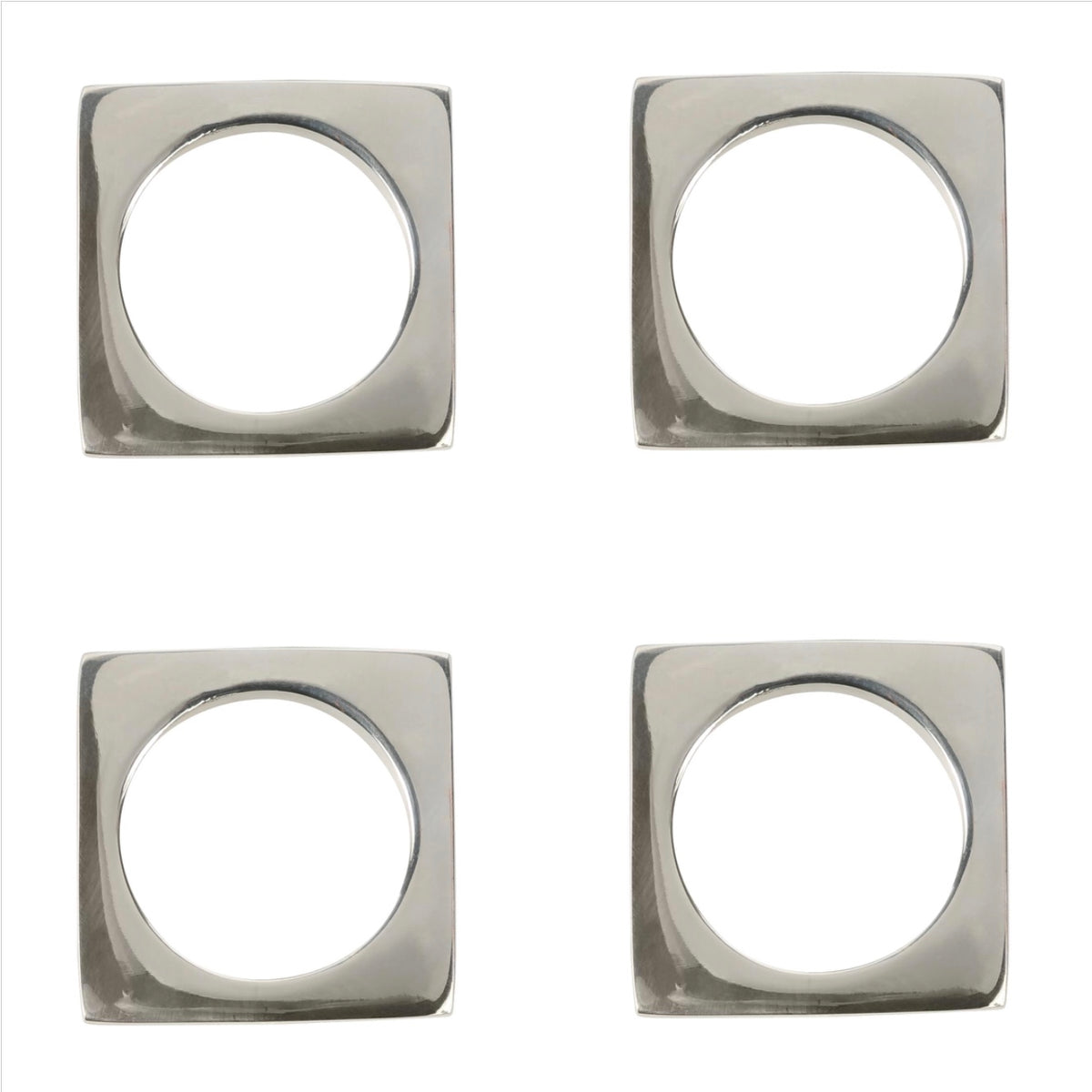 Modernist Napkin Ring Set/2 - Silver