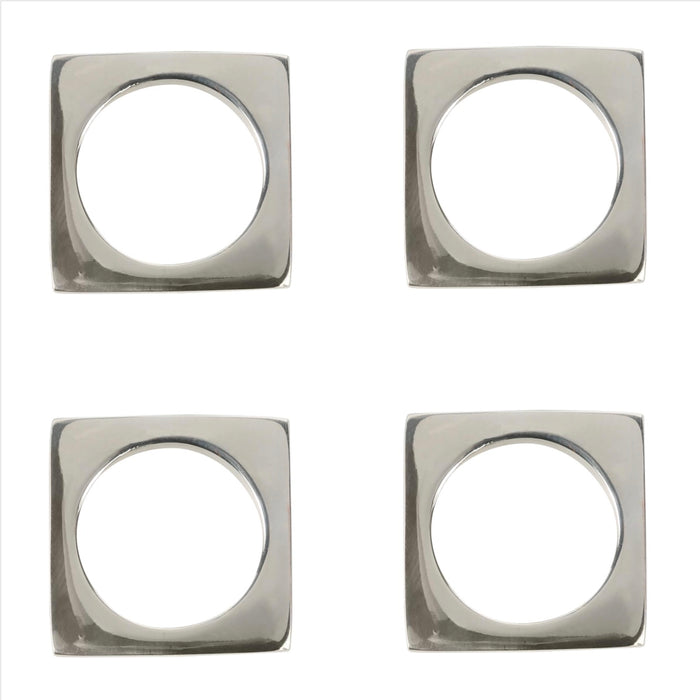 Modernist Napkin Ring Set/2 - Silver
