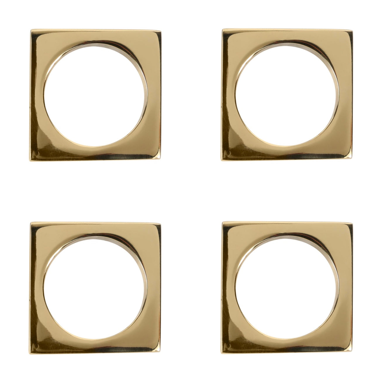 Modernist Napkin Ring Set/2 - Brass