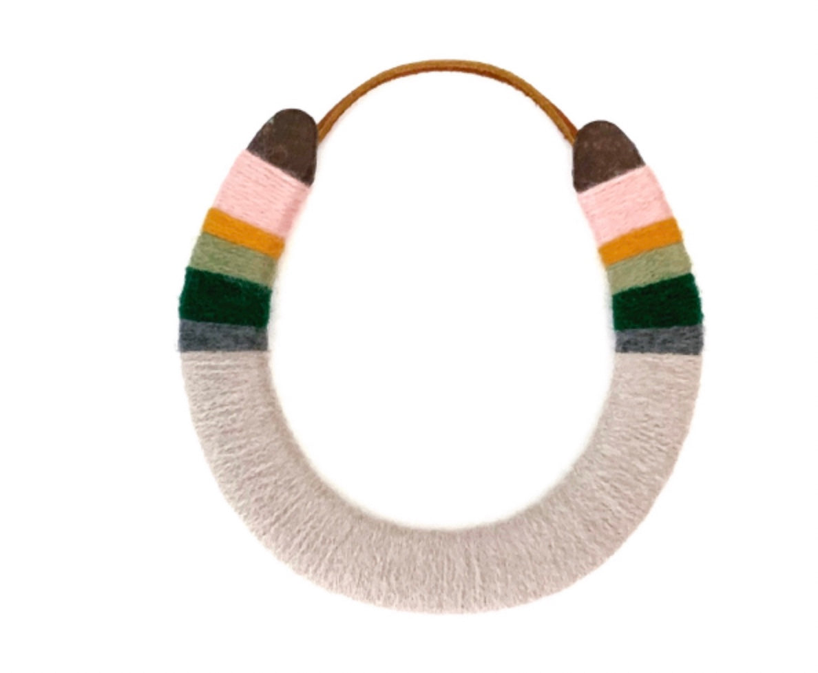 Multi Color Yarnbombed Horseshoes - Sequoia