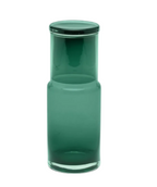 Faro Cylinder Carafe, Smokey Green