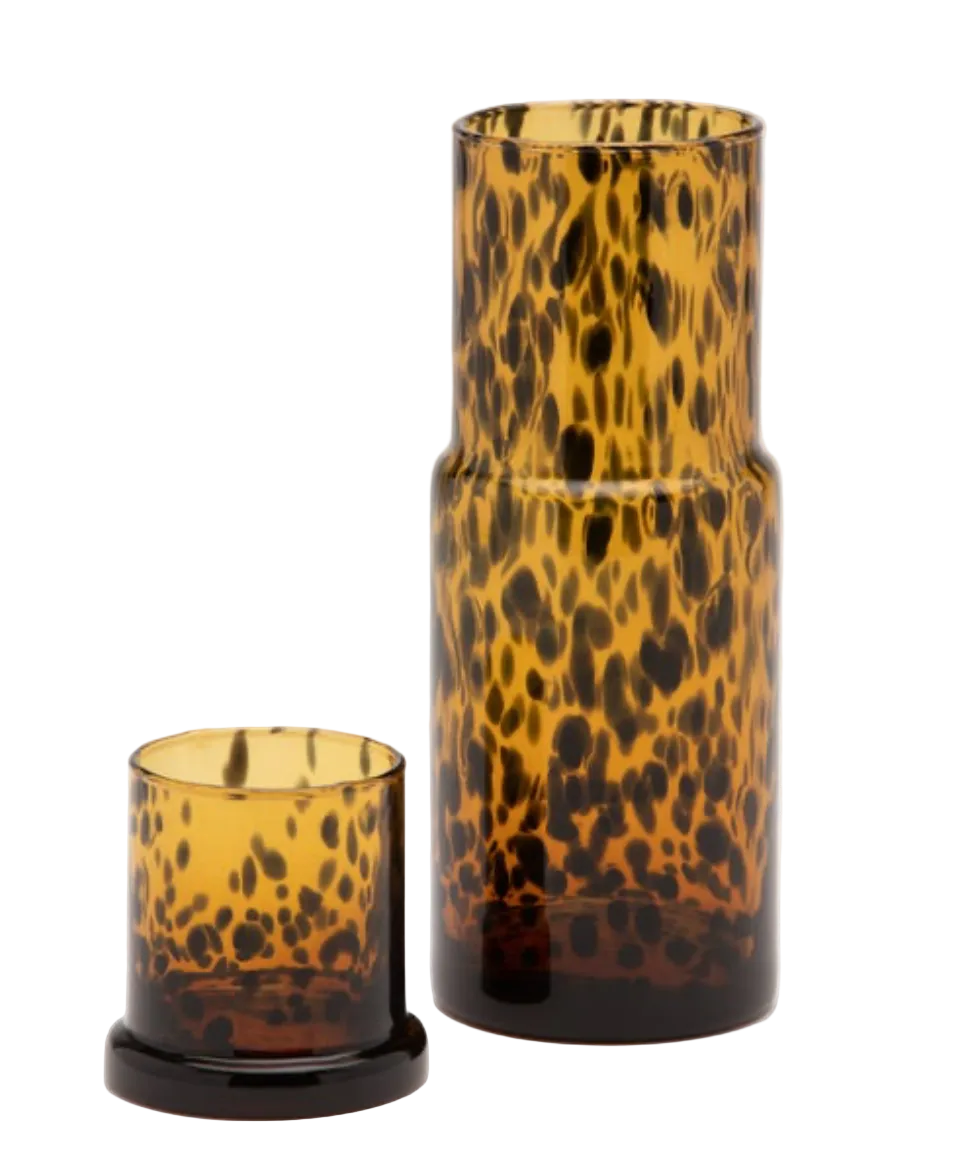 Faro Cylinder Carafe, Tortoise Shell