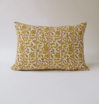 Sonal Hand Block-Printed Linen Pillow