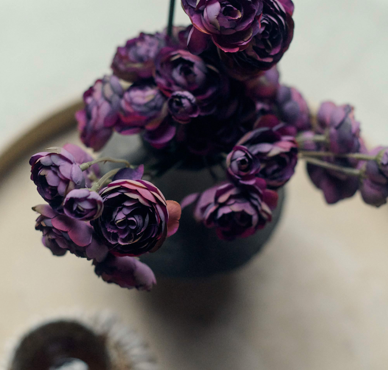 Artificial Ranunculus Bunch Purple