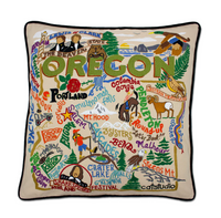 Oregon Embroidered Pillow