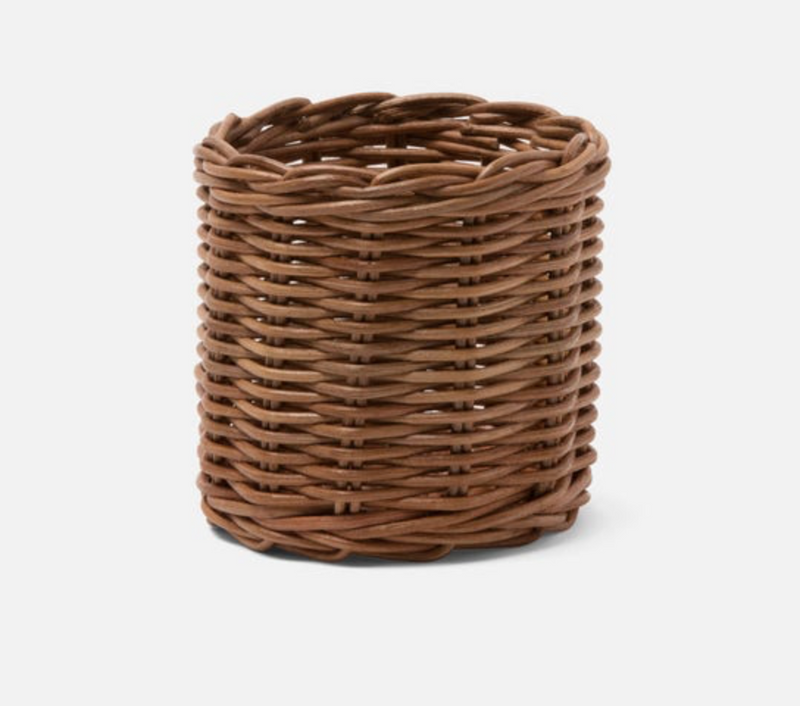 Honey Rattan Utensil Holder, Set of 2