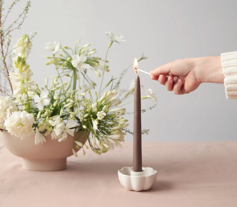 Ceramic Fleur Taper Holder