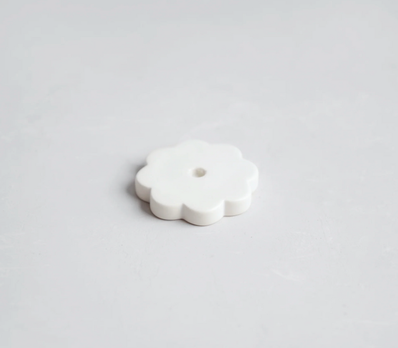 Ceramic Fleur Long Stem Candle Holder
