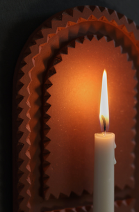 Chip Carved Candlestick Sconce