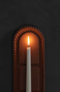 Chip Carved Candlestick Sconce
