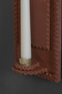 Chip Carved Candlestick Sconce