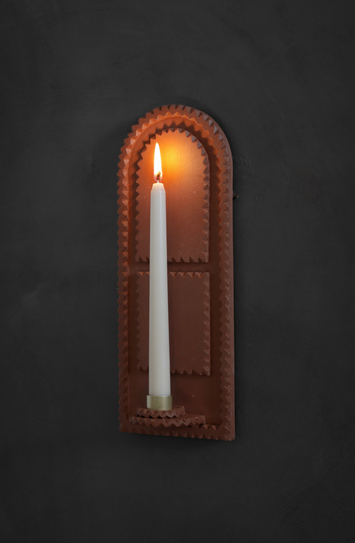 Chip Carved Candlestick Sconce