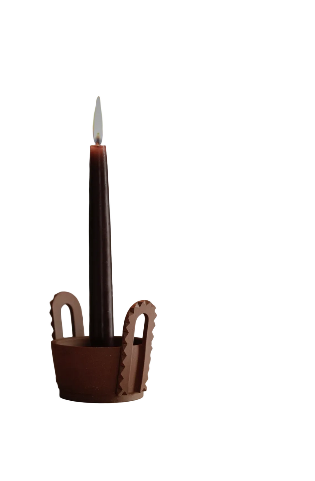 Chip Carved Handled Candle Bowl