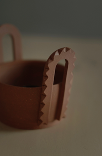 Chip Carved Handled Candle Bowl