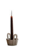Chip Carved Handled Candle Bowl