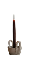 Chip Carved Handled Candle Bowl