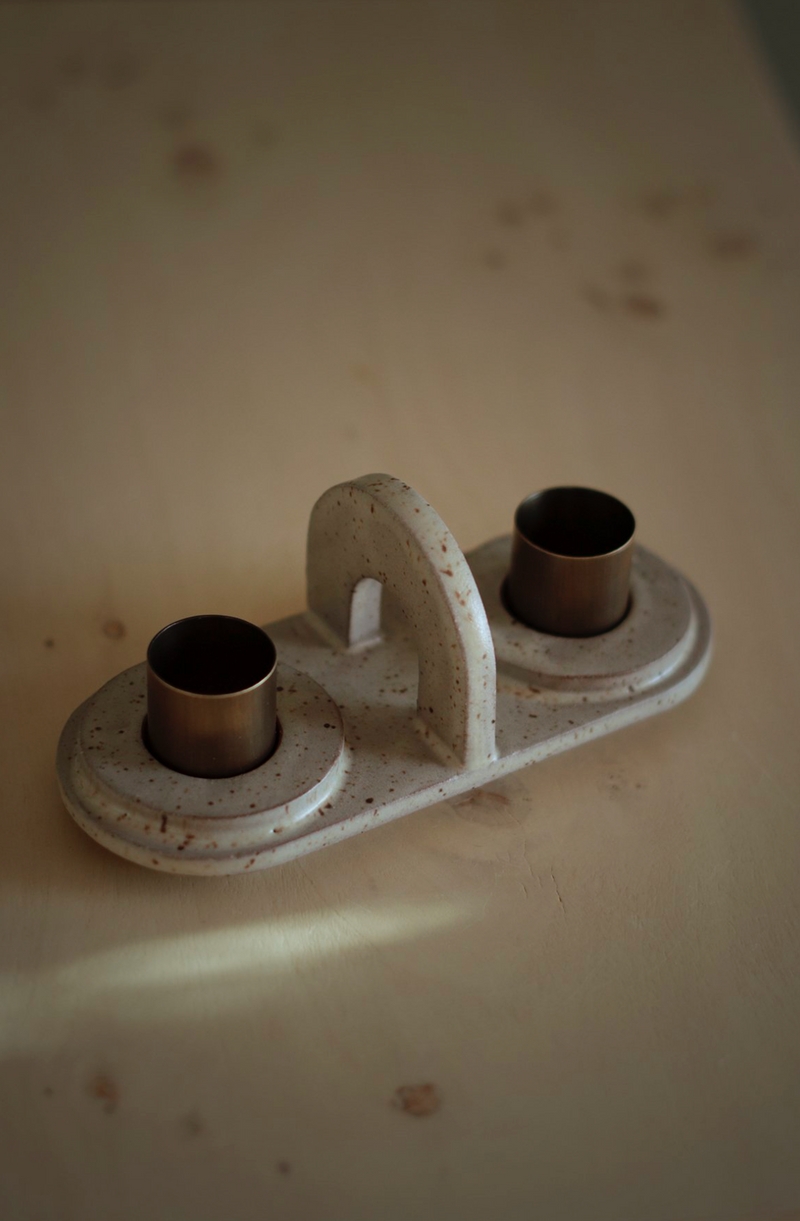Moonrise Double Candlestick Holder