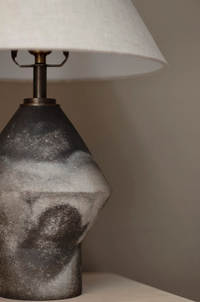 Tapered Smoke Ceramic Table Lamp