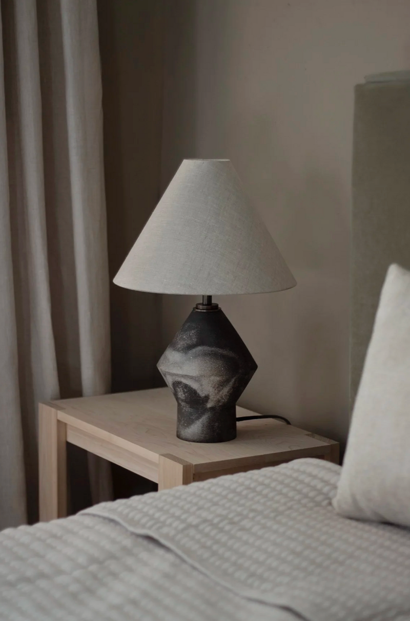 Tapered Smoke Ceramic Table Lamp