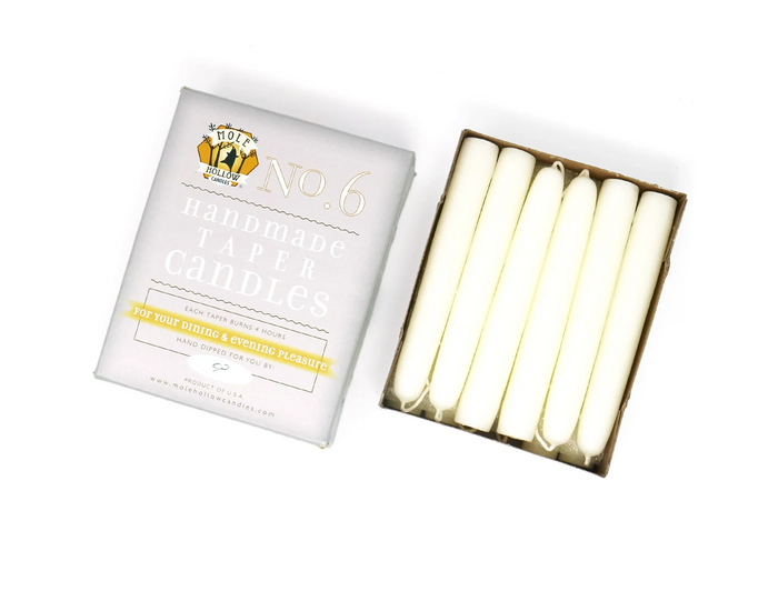 6" Hand Dipped Candles