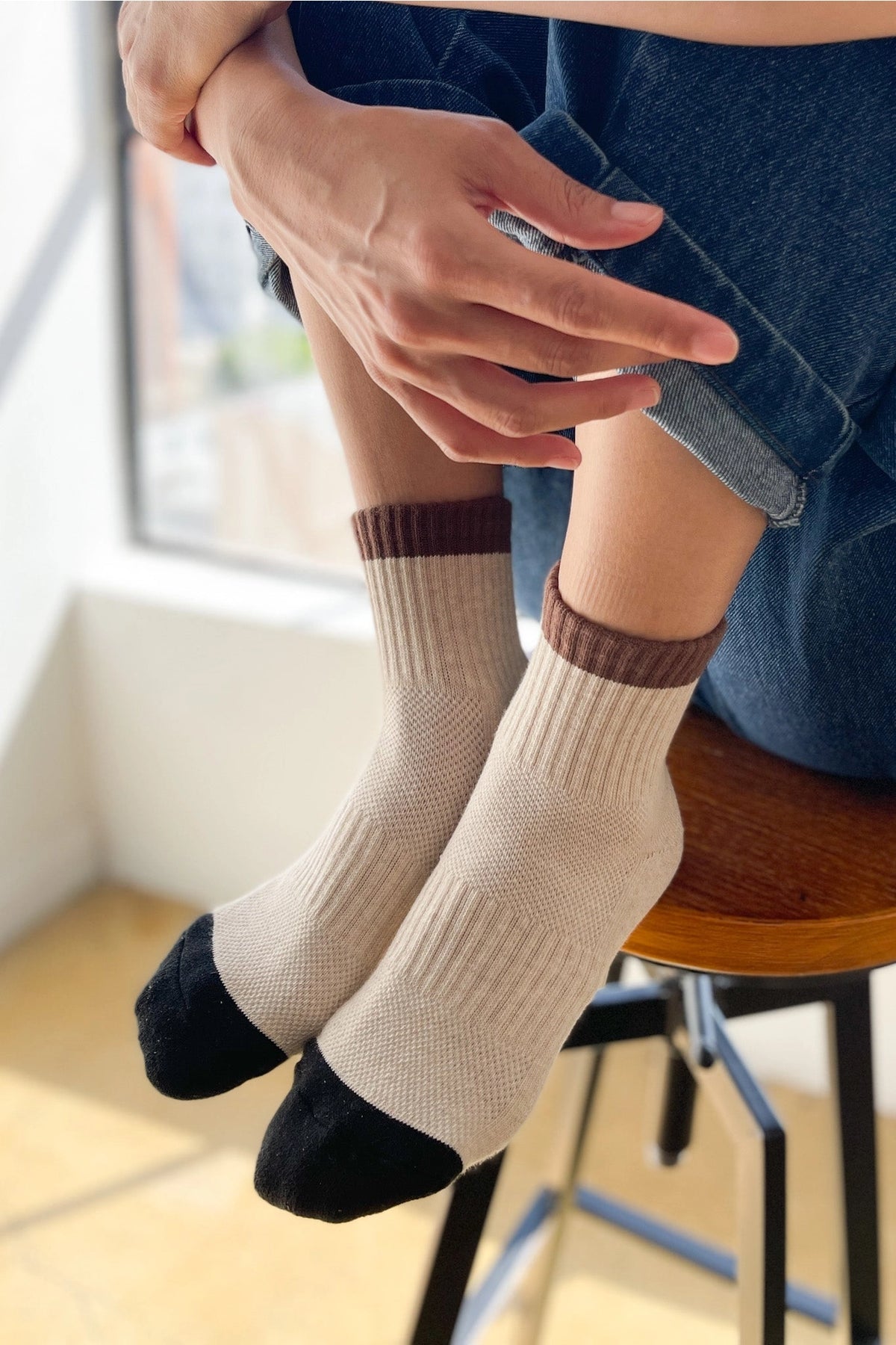 Le Bon Colorblock Girlfriend Sock