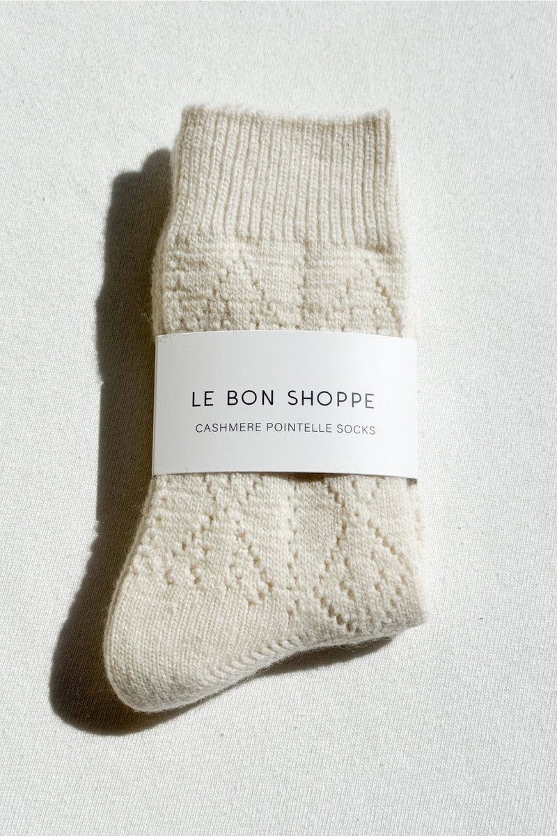 Le Bon Cashmere Pointelle Socks