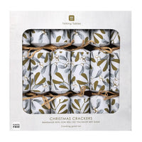 Botanical Mistletoe White Christmas Crackers