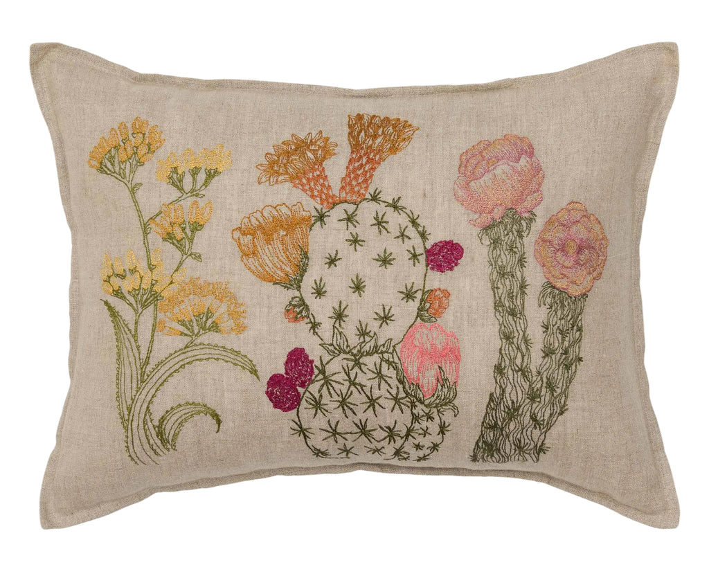 Blooming Cacti Pillow w/ Insert