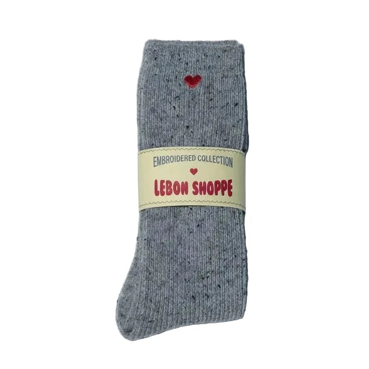 Le Bon Embroidered Snow Socks