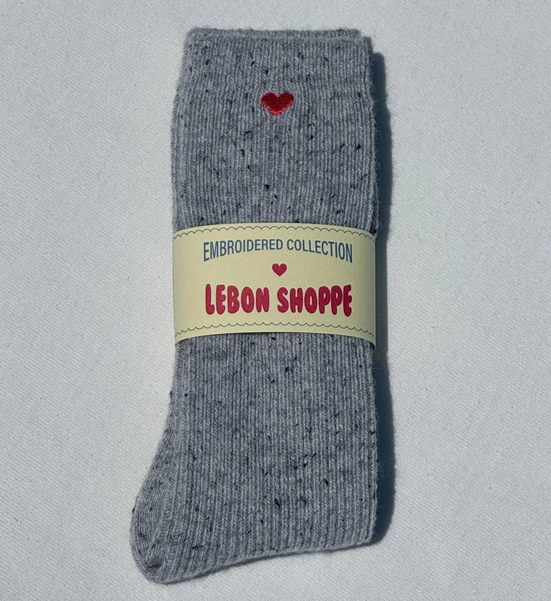 Le Bon Embroidered Snow Socks