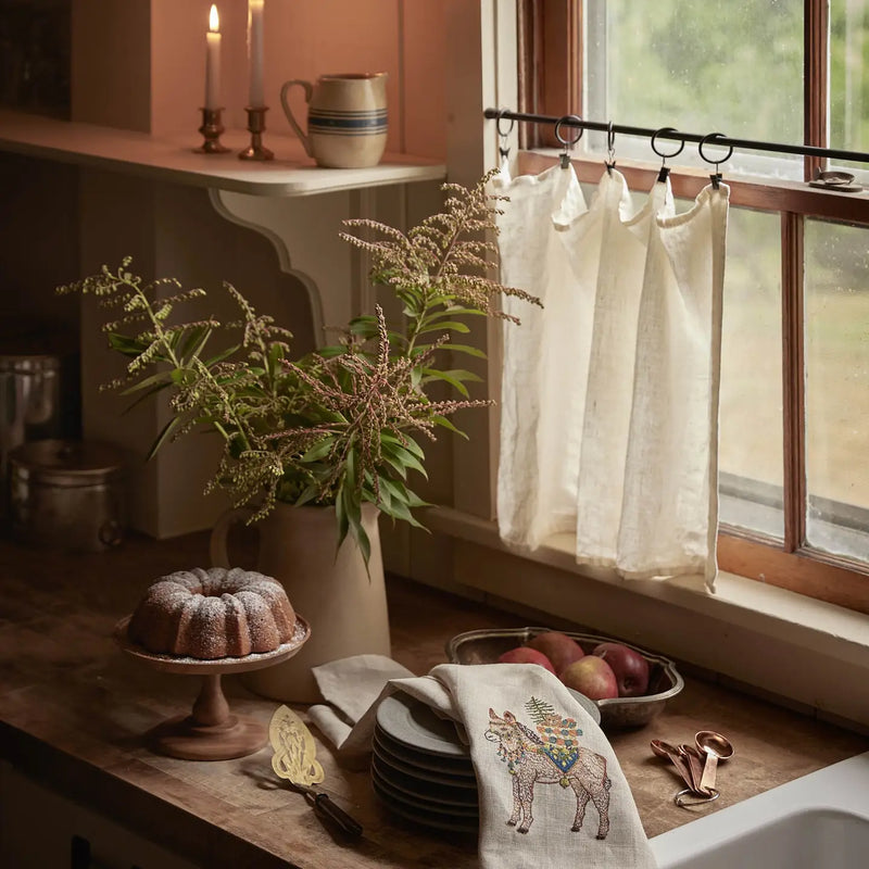 Christmas Donkey Tea Towel