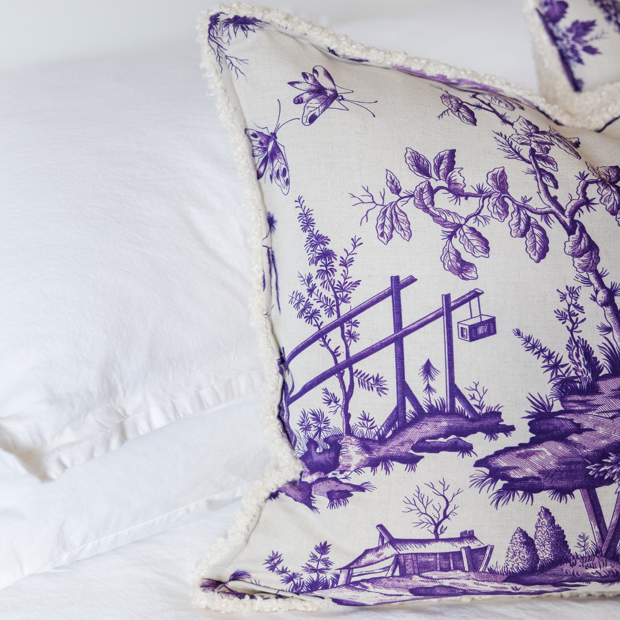 Toile hotsell pillow covers