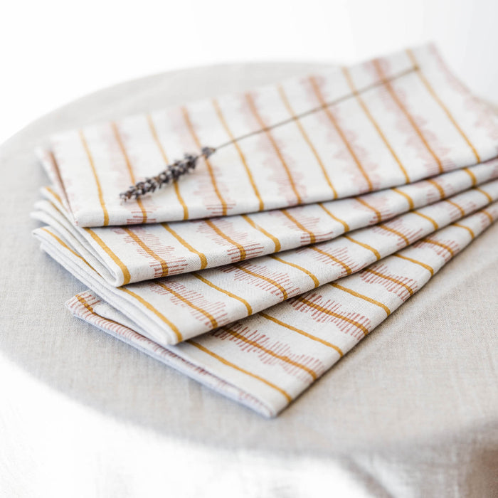 Sneha Block Printed Table Napkins-S/4